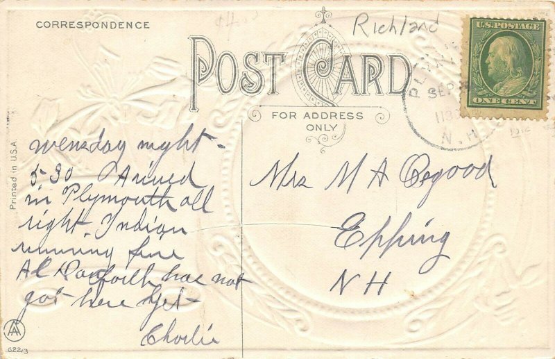 Plymouth New Hampshire 1914 Embossed Postcard Rural Scene | United ...