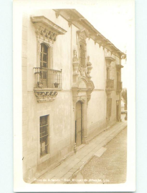 Pre-1942 rppc NICE VIEW San Miguel De Allende - Guanajuato Mexico i3799