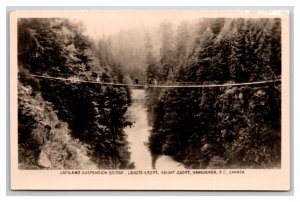 RPPC Capilano Suspension Bridge Vancouver BC Canada Postcard R29