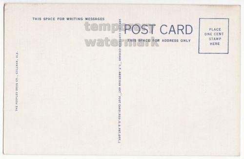 CULLMAN Alabama AL, POST OFFICE c1940s old postcard