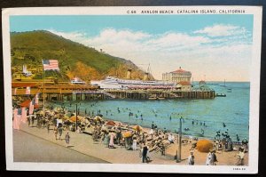 Vintage Postcard 1915-1930 Avalon Beach, Catalina Island, California (CA)
