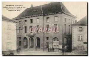 Old Postcard Badonwiller L & # City 39hotel after the bombings of February an...