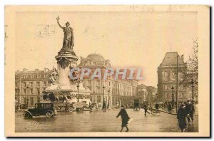 Old Postcard Paris Place de la Republique