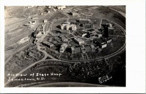 EKC RPPC ND Jamestown Air View of State Hospital Photo by King Studio 1940s M41