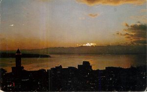 United States Puget Sound at twilight Seattle Washington 1960