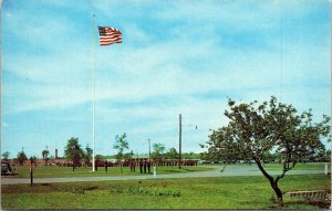 Retreat Parade Headquarters Building Sampson Air Force Base Geneva NY Postcard 