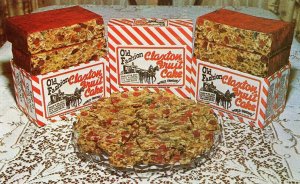 Postcard Advertising, Old Fashioned Claxton Fruit Cake. Claxton, GA.      N6