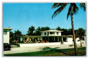 Vintage 1954 Postcard Indiana Apartments El Mar Dr Lauderdale-By-The-Sea Florida