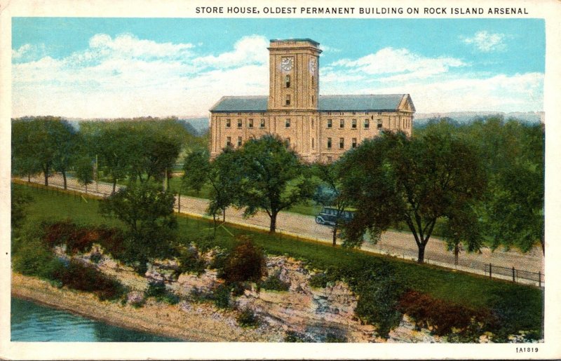 Illinois Rock Island Store House Oldest Permanent Building Curteich