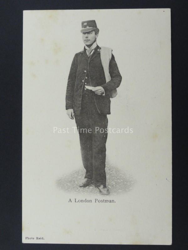 London Postman Delivers the Mail c1904 RP Postcard by The Wrench Series 1021