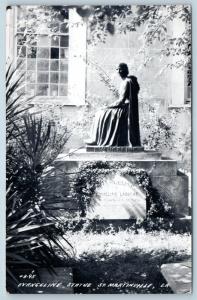 Postcard LA St Martinville Evangeline Statue RPPC Cook Real Photo G25