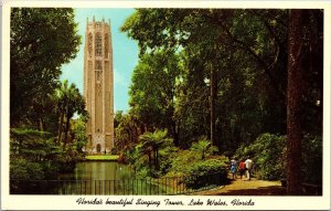 Floridas Beautiful Singing Tower Lake Wales Fl Reflection Wob Note Pm Postcard