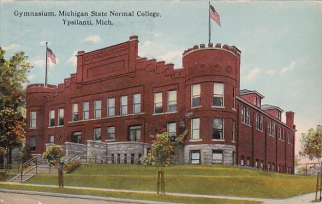 Michigan Ypsilanti Gymnasium Michigan State Normal College 1915 Curteich