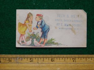 1870s-80s Beck & Meyer Boots Shoes & Rubbers Victorian Trade Card F23