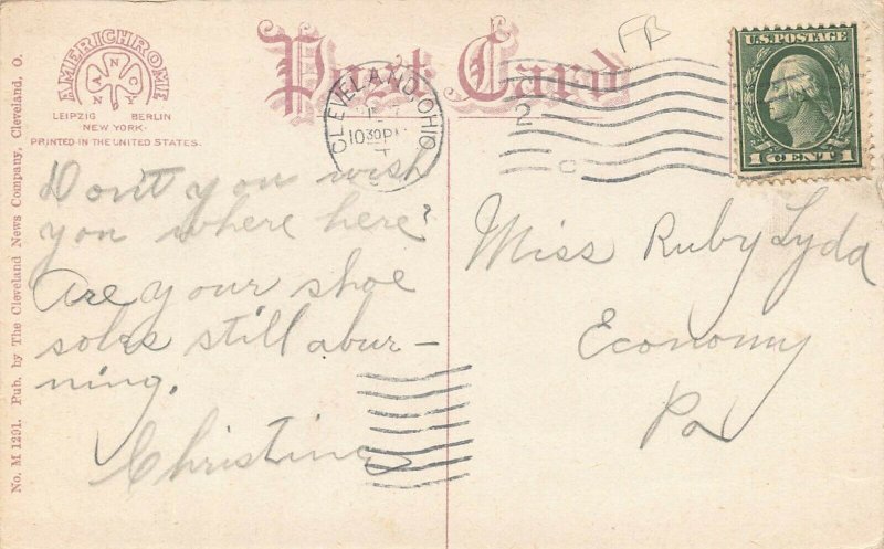 LPS05 CLEVELAND Ohio River View Gordon Park Postcard