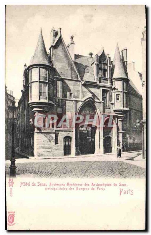 Old Postcard Hotel de Sens Old Residence of the Metropolitans Sens archbishop...