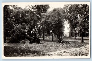 Chatfield Minnesota MN Postcard RPPC Photo River St. After Storm Disaster c1910s