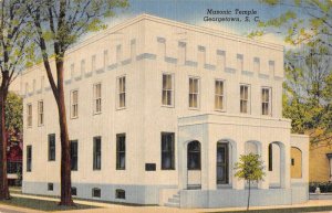 Georgetown South Carolina Masonic Temple Vintage Postcard AA47628