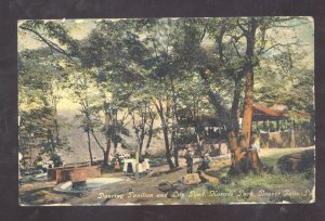 BEAVER FALLS PENNSYLVANIA PA. DANCING PAVILION LILY POND VINTAGE POSTCARD