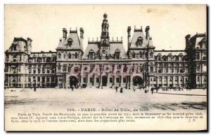 Old Postcard Paris City Hall