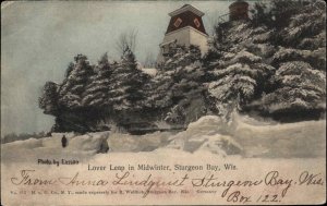 Sturgeon Bay Wisconsin WI Lover Leap in Midwinter c1910 Vintage Postcard