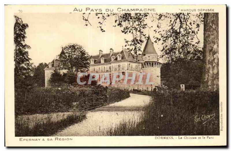 Old Postcard the Land of the Champagne Region Epernay His Dormans The castle