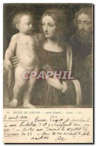 Old Postcard Louvre Museum Holy Family