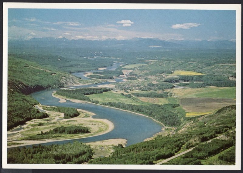 British Columbia ~ Aerial View of The Mighty Peace River - Cont'l 1980s-1990s