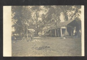 RPPC COUNCIL BLUFFS IOWA 1908 FLOOD DAMAGE DISASTER REAL PHOTO POSTCARD