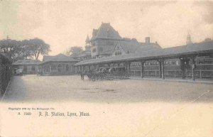 Railroad Depot Lynn Massachusetts 1905c Rotograph postcard