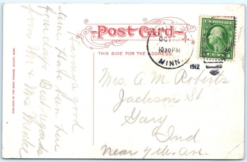 c1910s Chisholm MN Hartley Iron Mine Steam Excavator Crane Railway Postcard A102