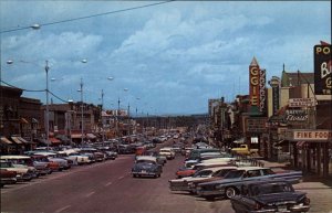Fort Collins Colorado CO Street Scene Cars 1950s-60s Postcard