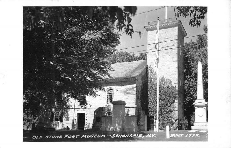 Schonarie New York Old Stone Fort Museum Real Photo Antique Postcard K22519