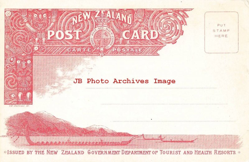 New Zealand, Lake Taupo, Panorama View, Village Scene, A.D. Willis 