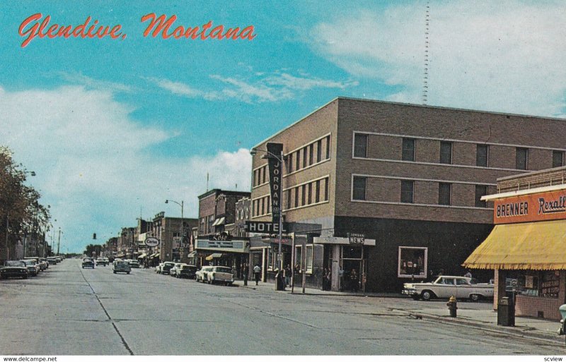 GLENDIVE, Montana, 1940-1960s; Main Street