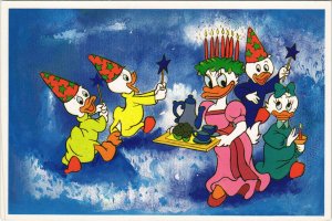 PC DISNEY, DAISY DUCK, HUEY, DEWEY AND LOUIE DUCKS, Modern Postcard (b38043)