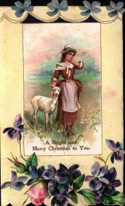 1902 Embossed Christmas Greetings  6 x 4