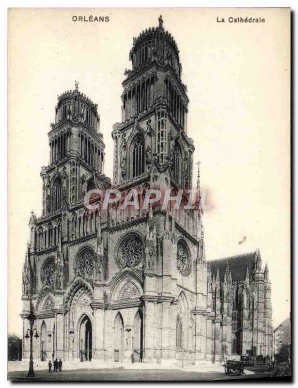 Old Postcard Orleans Cathedrale