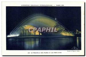 Old Postcard -Exhibition Colonial International - Paris 1931 Gateway Fins and...