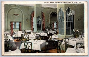 K49/ Altoona Pennsylvania Postcard c1910 Interior Penn-Alto Hotel Dining 266