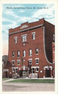 Postcard Masonic Hall and Palace Theatre Mt Carmel IL