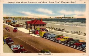 General view Ocean Boulevard and great boars head, Hampton Beach NH