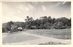 RPPC Real Photo Cowboy, Actor, Will Rogers,California Palisades,Old Postcard