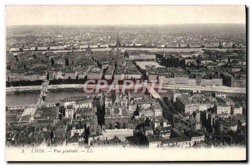 Old Postcard Lyon Vue Generale