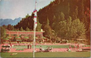 Swimming Pool Harrison Hot Springs Hotel BC Unused Vintage Postcard D38