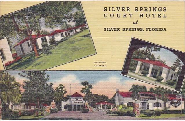 Florida Silver Springs The Silver Springs Court Hotel 1946 Curteich