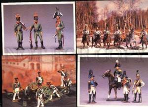 004660 RUSSIAN Tin soldiers collection of 21 OLD postcards