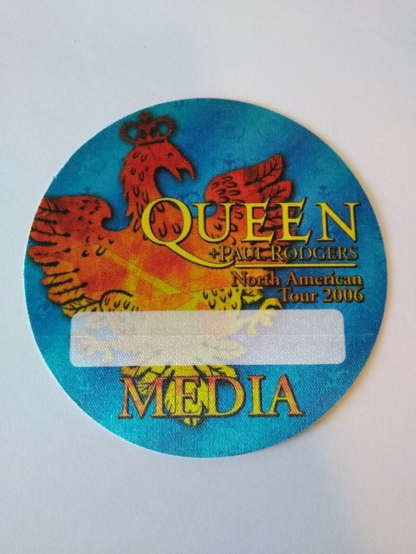 Queen Backstage Pass American Tour Paul Rodgers Original 2006 Hard Rock Blue