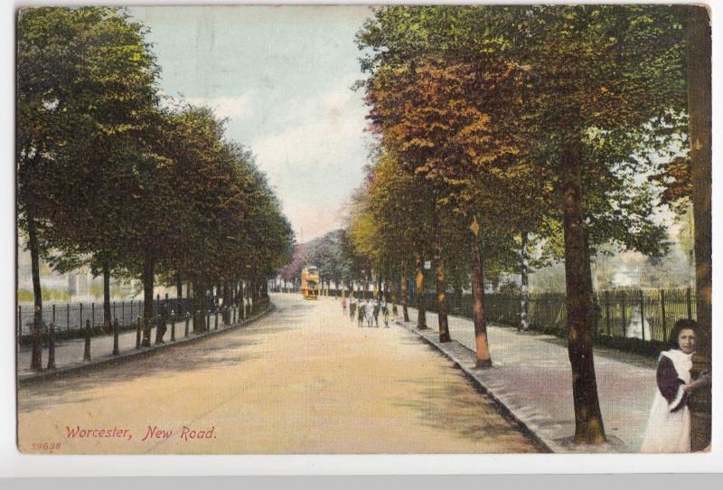 Worcester; New Road PPC, Unposted, By Frith, c 1920's, Note Tram 