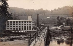 Hartford Vermont Woolen Mill Real Photo Vintage Postcard AA56693